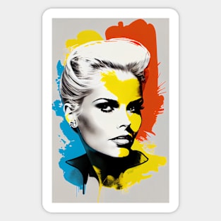 Modern woman in pop-art style Sticker